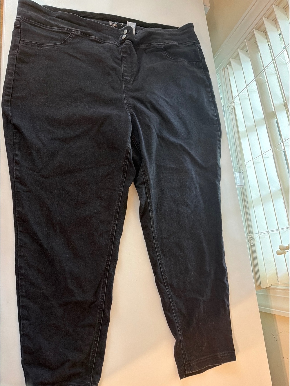 Terra & Sky Women's Black Stretch Jeans 3X (24W-26W)
